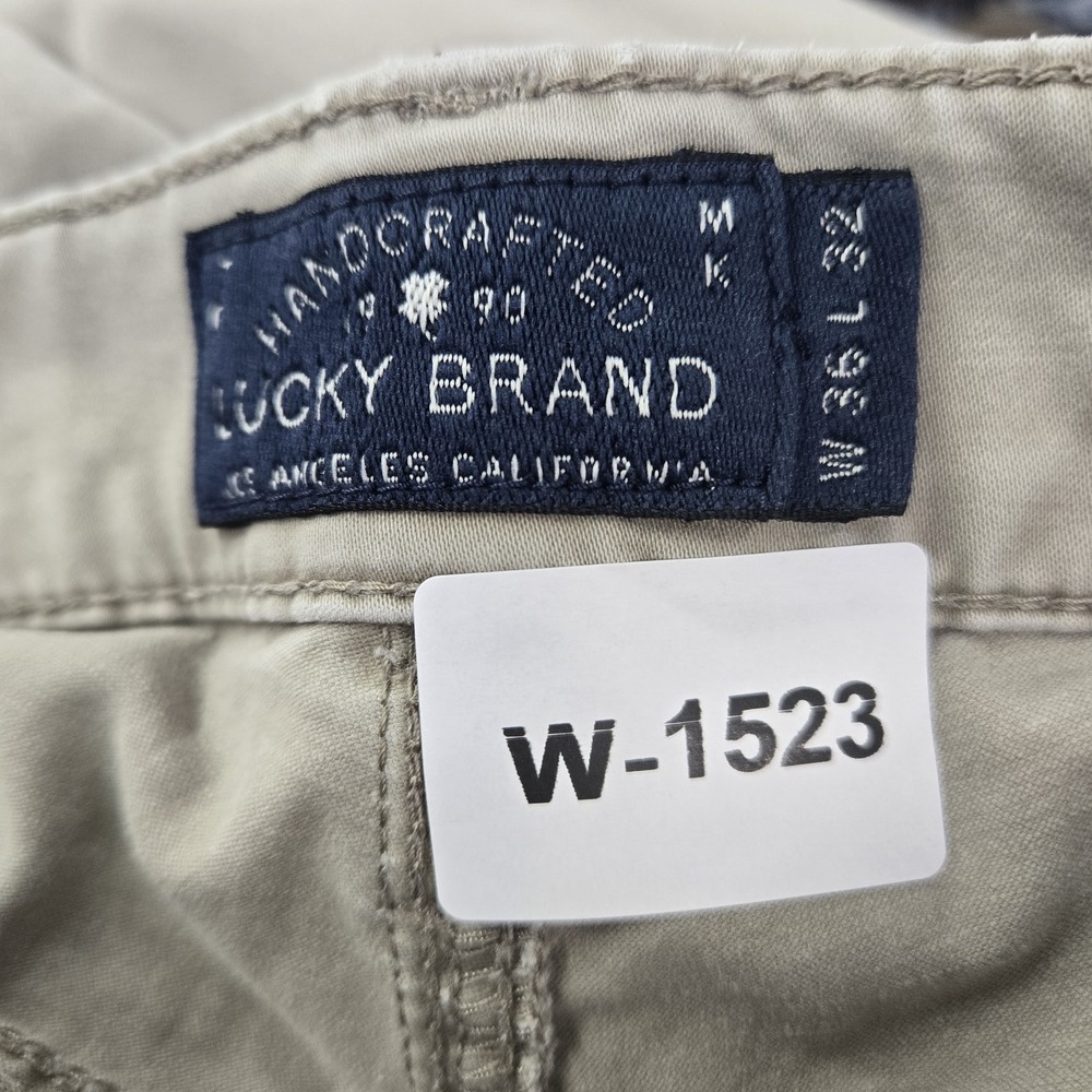 Lucky Brand Men Pants 36X32 Khaki Chino 121 Heritage Slim Button 30" Inseam - Picture 2 of 14